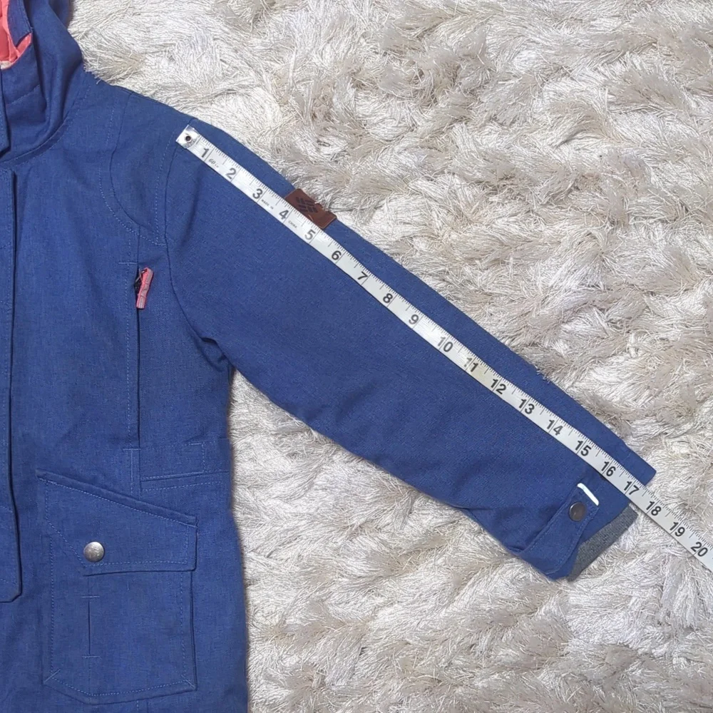 Columbia Boy's Barlow Pass Blue Down Insulated Synthetic Top Jacket XS - Picture 8 of 12